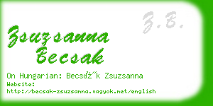 zsuzsanna becsak business card